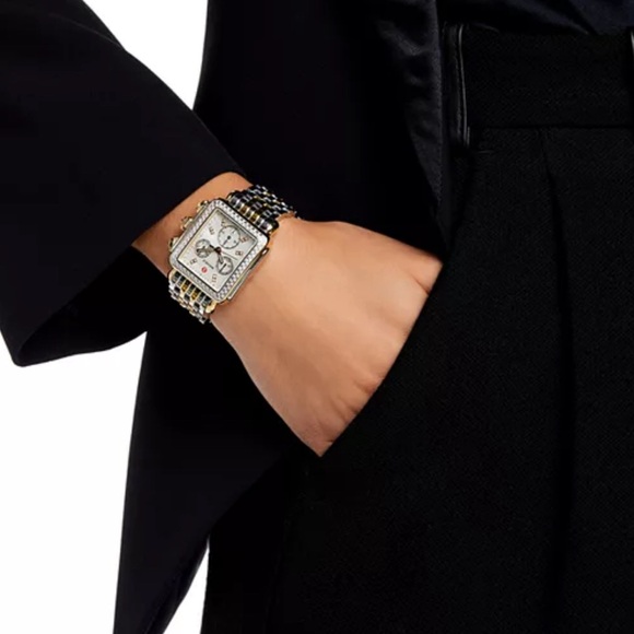 Michele Two-Tone Gold and Silver Women's Watch - Picture 3 of 11